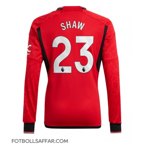 Manchester United Luke Shaw #23 Hemmatröja 2023-24 Långärmad